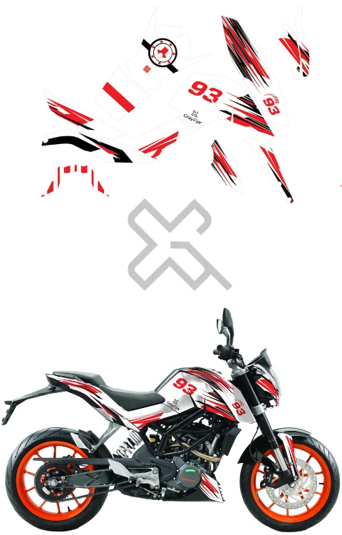 Duke D5 93 Full Body Sticker | Duke 200 Full Graphics